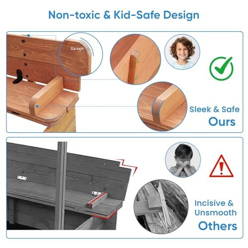 FunXplore - Kids Sandbox with Lid & Canopy