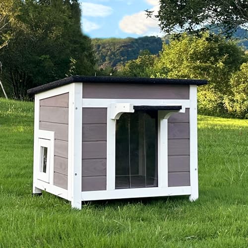 Outdoor Cat House Feral Cat Enclosure Weatherproof for Small Animals
